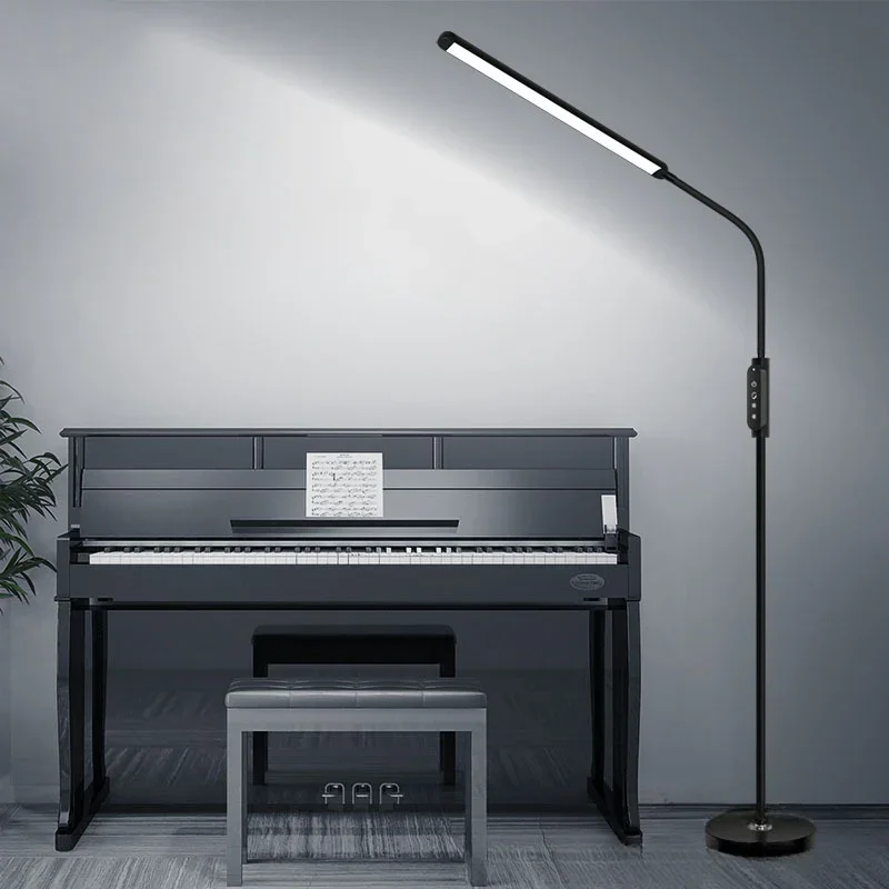 Dimmable LED Floor Lamp Gooseneck Adjustable Reading light Eye protection Piano Living room Bedhead study room Standing lamp