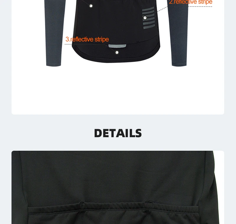 YKYWBIKE Winter Herren Radtrikot 5-15 ° C Thermofleece-Radsportbekleidung Fahrradjacke MTB Rennradjacke Radfahrer-Oberteile – Detail 6