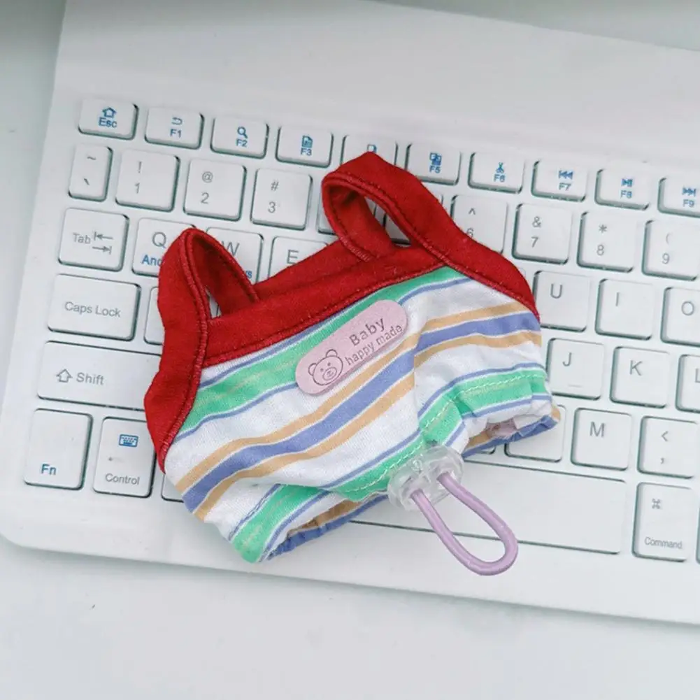Reusable Doll Outfits 17cm Doll Clothes Set Striped Camisole Trendy Outfit Handmade Doll Accessories Fashionable for Dolls