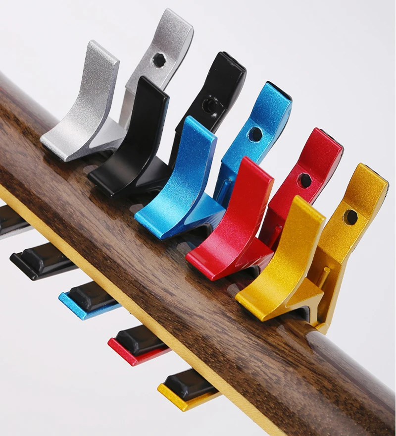 Metal Guitar Capo for Acoustic Electric Guitar with Silicone Pad Aluminum Single Hand Capos Clip view 6