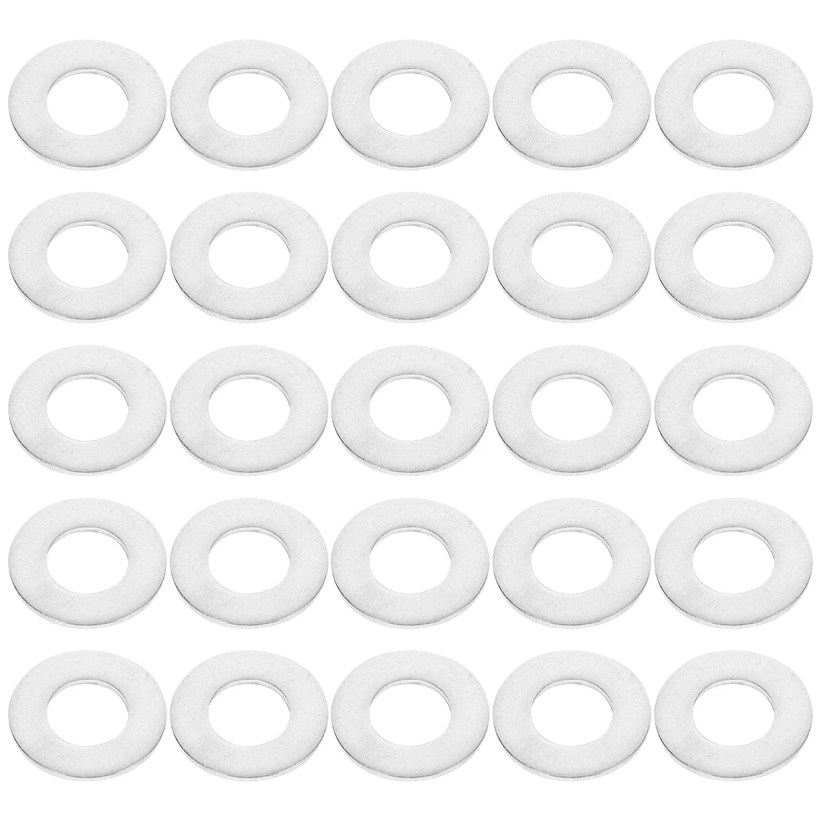 50pcs 3/8 Inch 304 Stainless Steel Flat Washers for Outdoor Construction - Metal Gaskets Screw Fasteners for General Repair