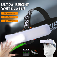 New COB LED Headlights Outdoor Household Portable Headlamp with Built-in 1200mAh Battery Flashlight USB Rechargeable Head Lamp