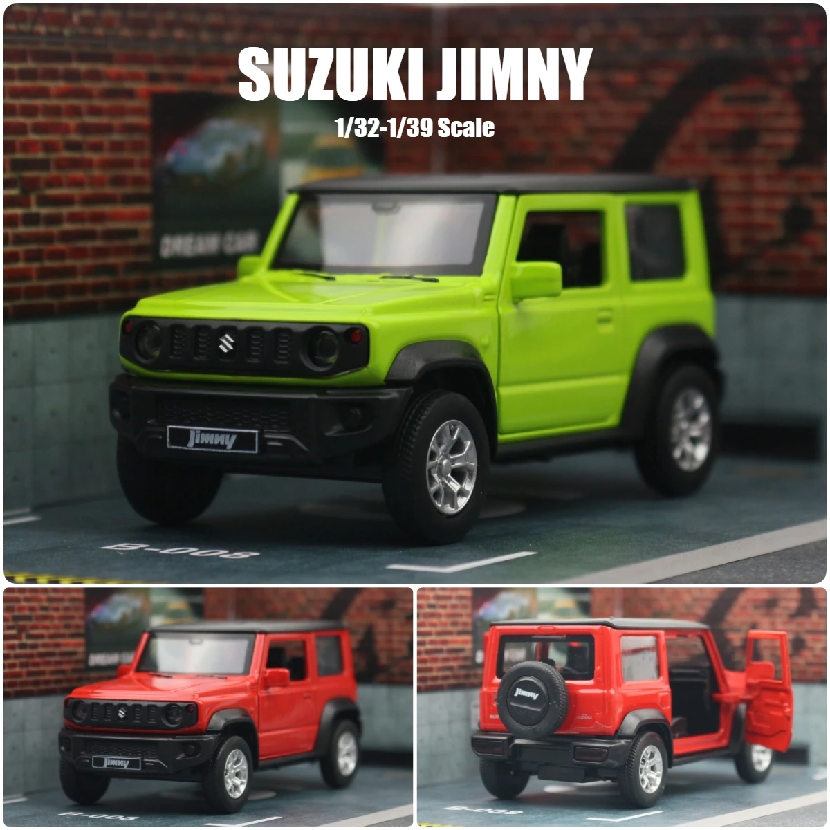 

1/32 SUZUKI Jimny Toy Car Model for Children Diecast Metal Miniature SUV Off Road Vehicle Pull Back Collection Gift For Kid Boys