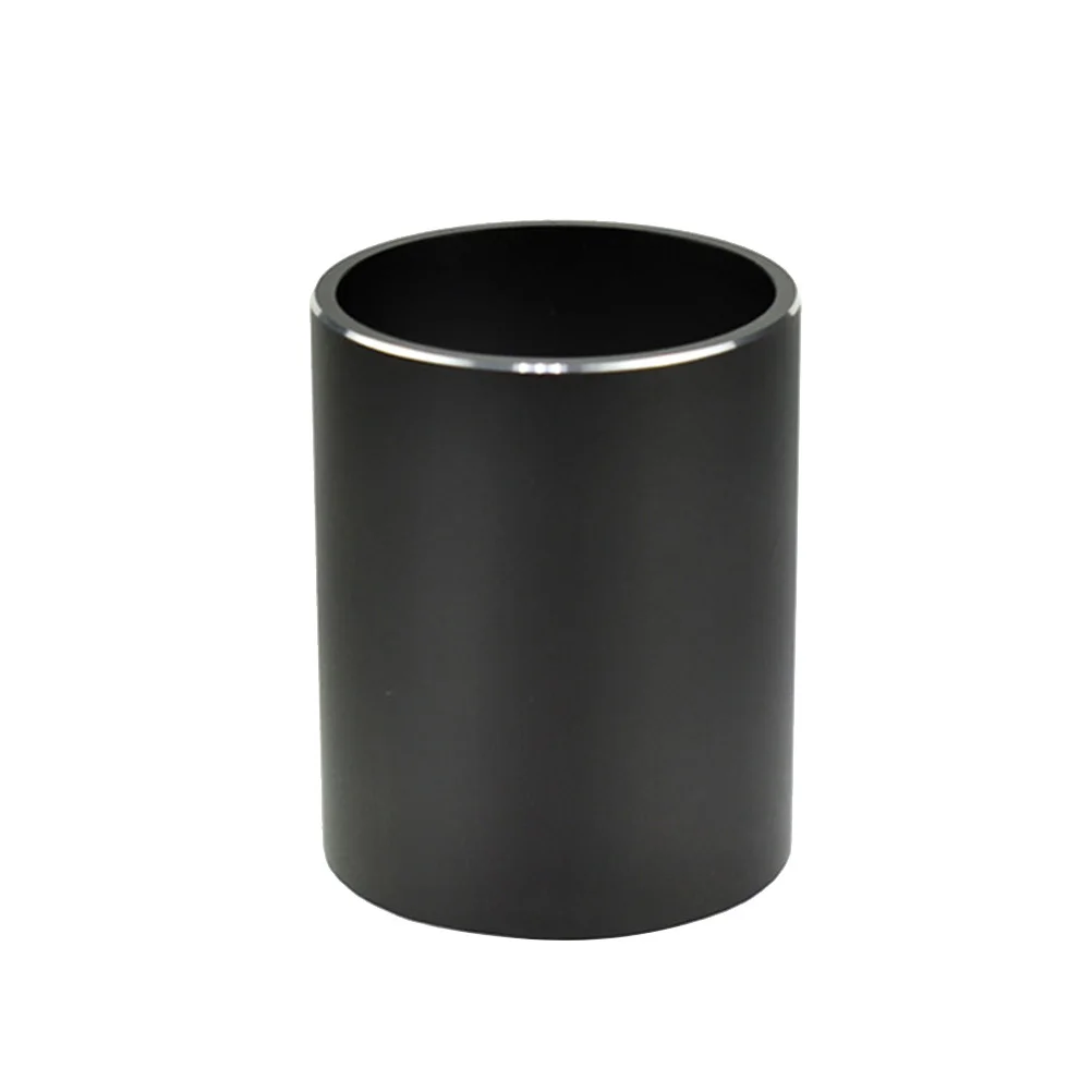 

Aluminium Alloy Pen Holder Round Brush Pot Pencil Container Desktop Stationery Organizer for Home Office School (Black)