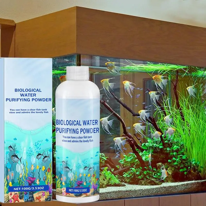 Aquarium Algaecide Water Clarifier For Fish Tank 100g Aquarium Cleaner Fish Tank Cleaner Enhances Water Quality Fish Supplies