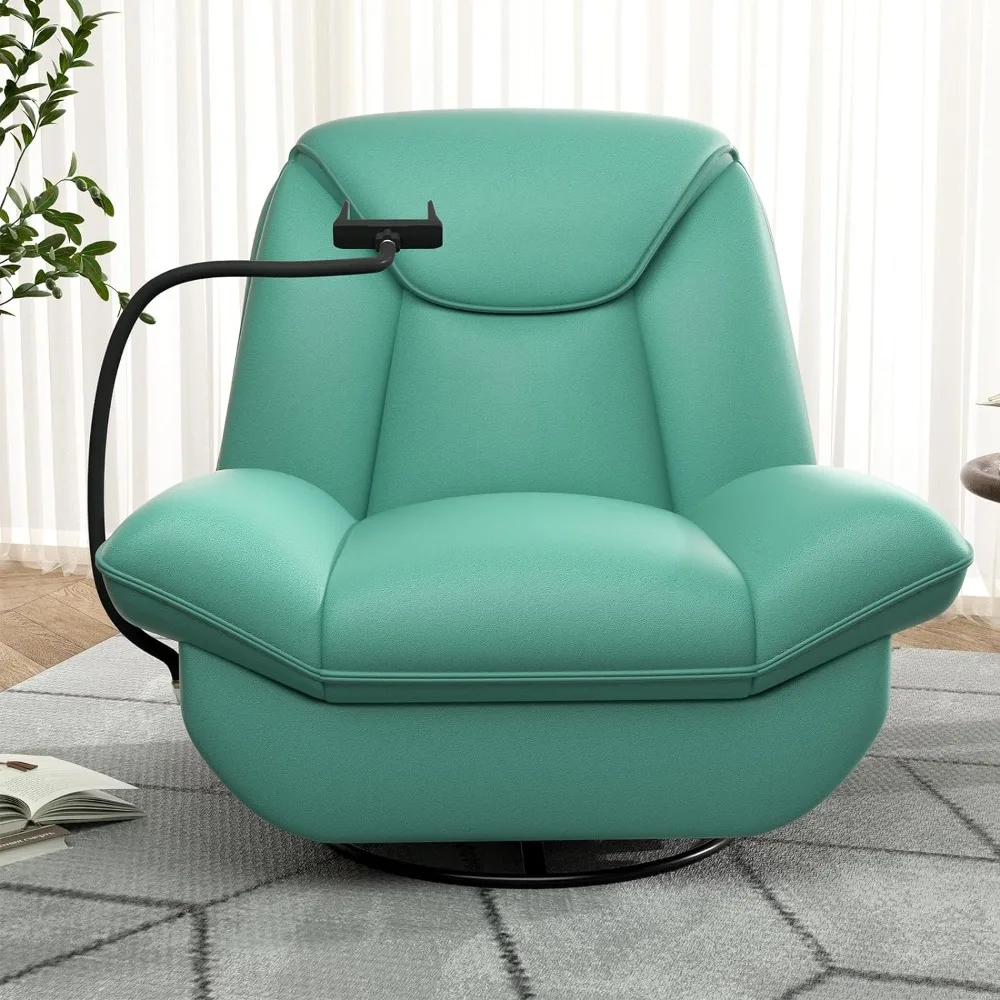 

Living room chair, 270 ° rotating glider modern electric lounge chair, with phone holder, voice controlled living room chair