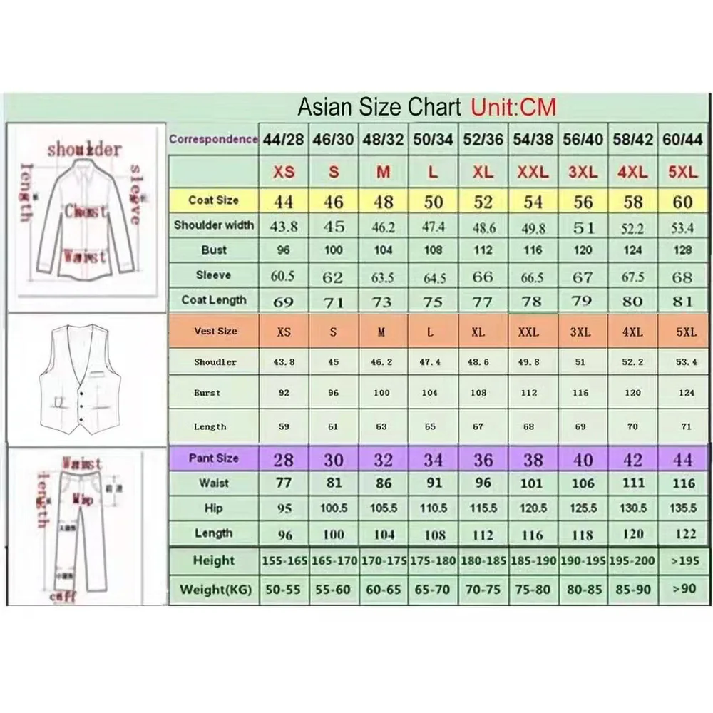Fashion Casual Suit For Men Slim Fit 3 Piece Jacket Vest Pants Set Male Business Blazer Formal Groom Wedding Peaked Lapel Tuxedo
