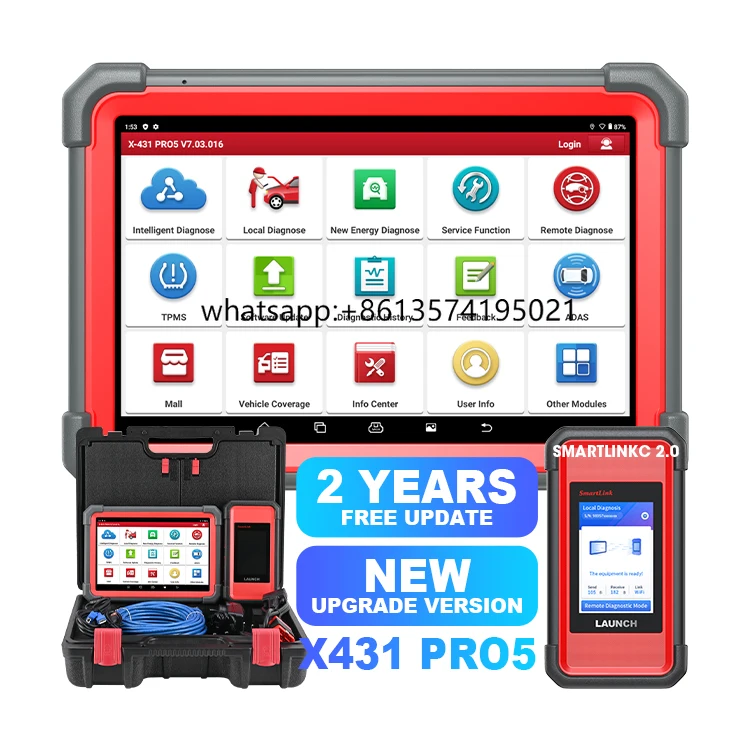 

Professional X431 PRO 5 Pro5 Bi-directional Bluedriver Obd2 Mechanic Tools Diagnostic Scanner Scan Tool with Abs and Srs