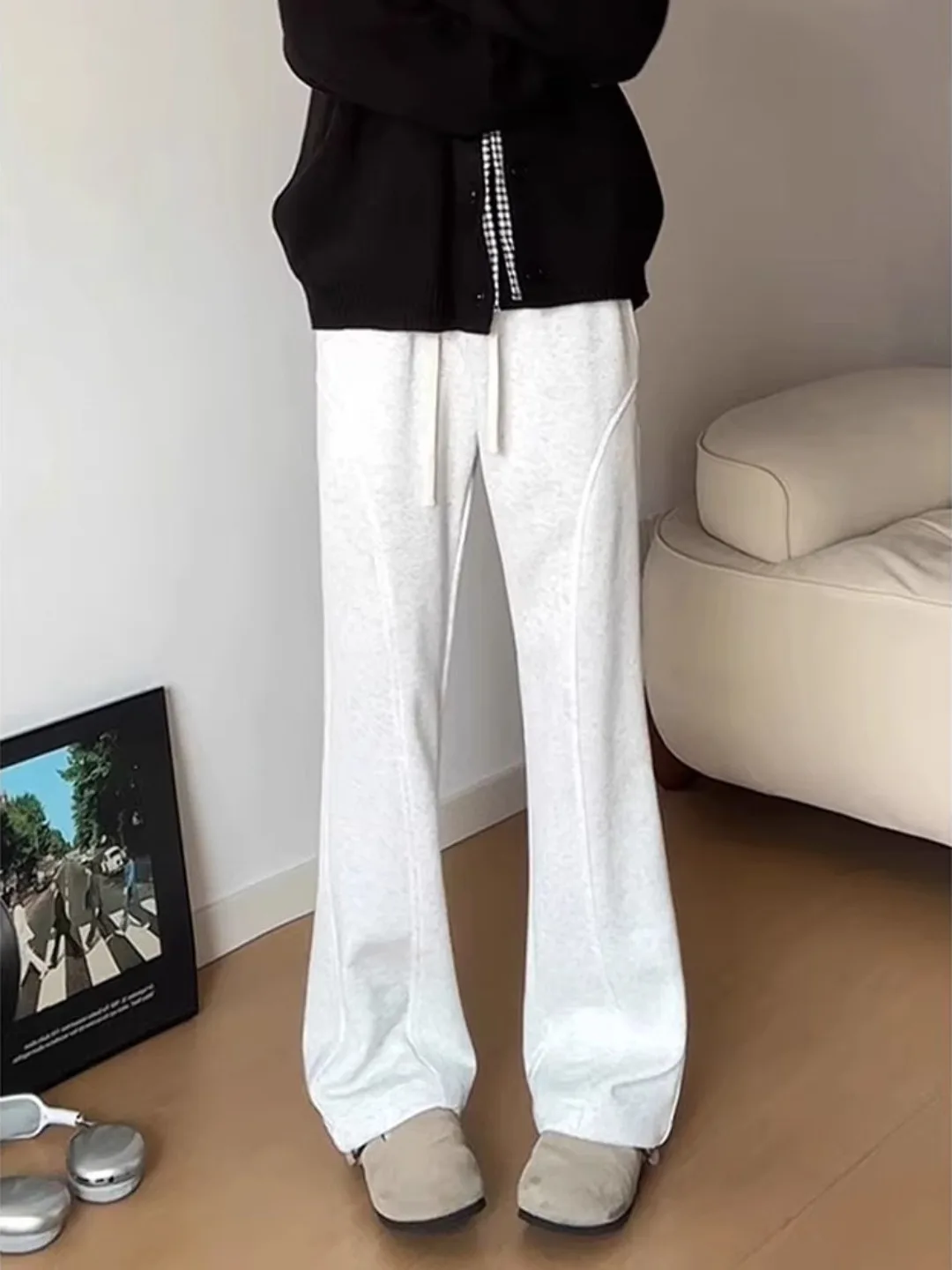 

Cleanfit Men's Fitn Sports Pants Slim Straight Leg Bell Bot American Sle Autumn Faionable Youth Casual Trousers