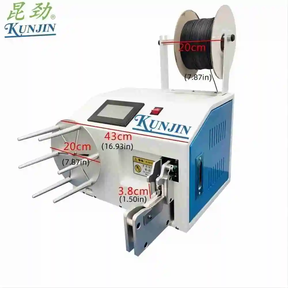KUNJIN  Knot-tying-machine Twist Tie Machine for Lollipop Automatic Threading Strapping Machine Wire Strapping Pack
