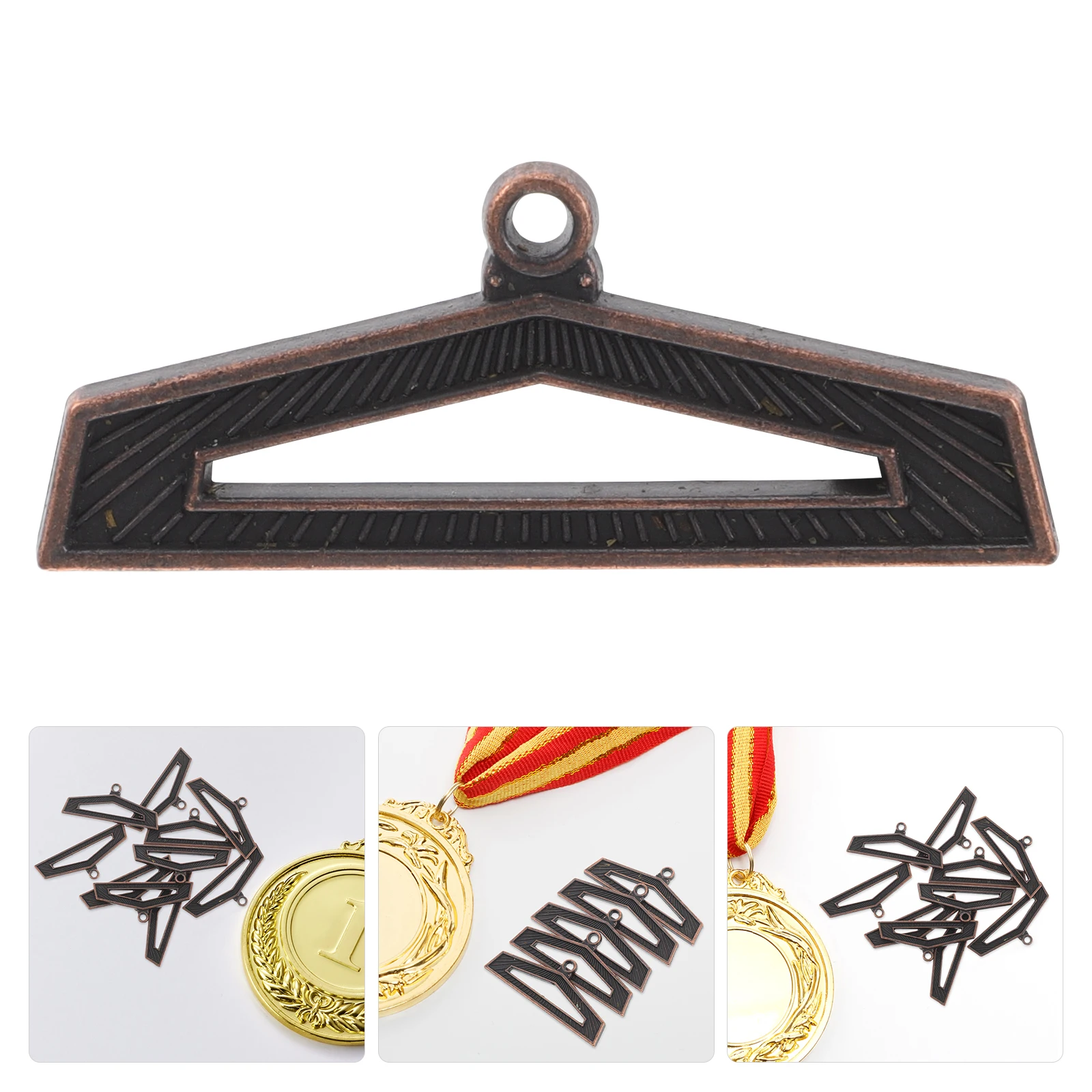 

10Pcs Medal Buckle Ribbon Convenient Ribbon Accessories Aesthetic Horizontal Design Trophy And Medal Display Organizer Rack