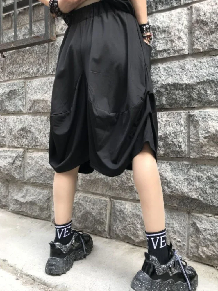 Baggy Pants Women Cool Girls Personality Bloomers Multi-pockets Trousers All-match Streetwear Fashion Unisex High Waist Clothing