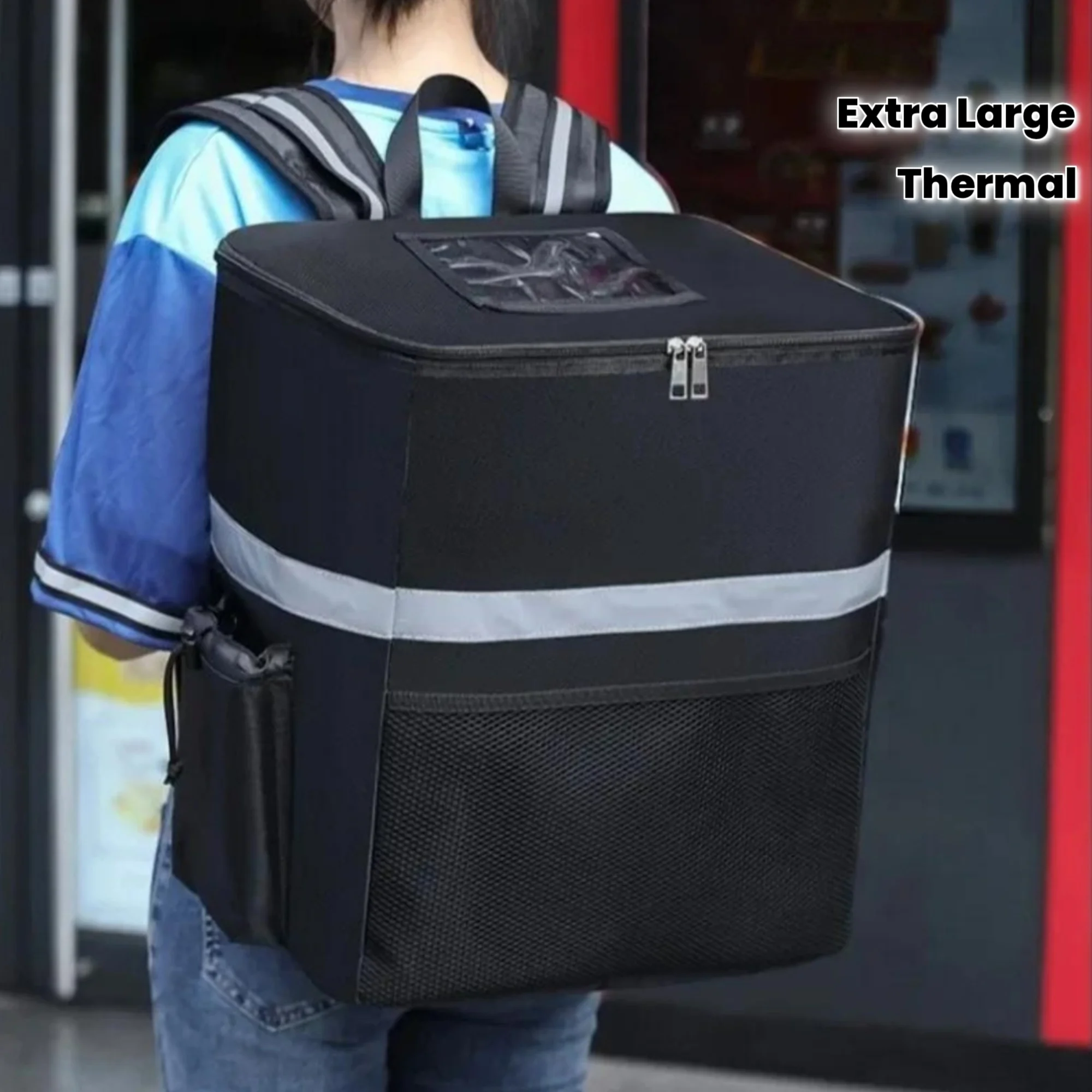 Large Capacity Waterproof Insulation Refrigerated Backpack, Camping Picnic Lunch Bag, Delivery Storage Fresh-Keeping Bag