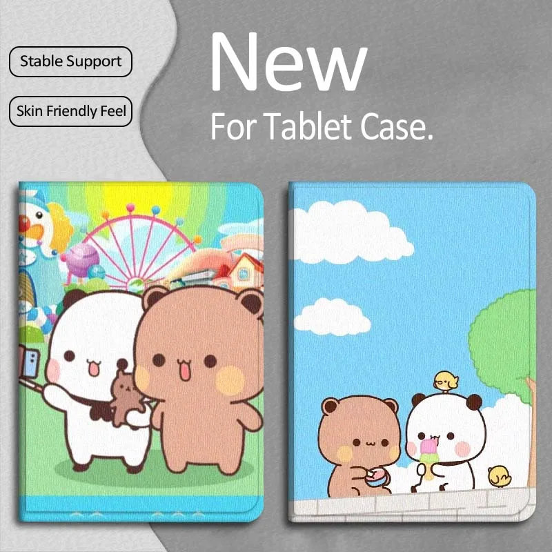 

Cute Bear Cartoon Popular Art For Apple iPad Pro Air 13 2 7th 6th 2025 M2 M3 M4 M512.9 13 inch Foldable Tablet Case Gift