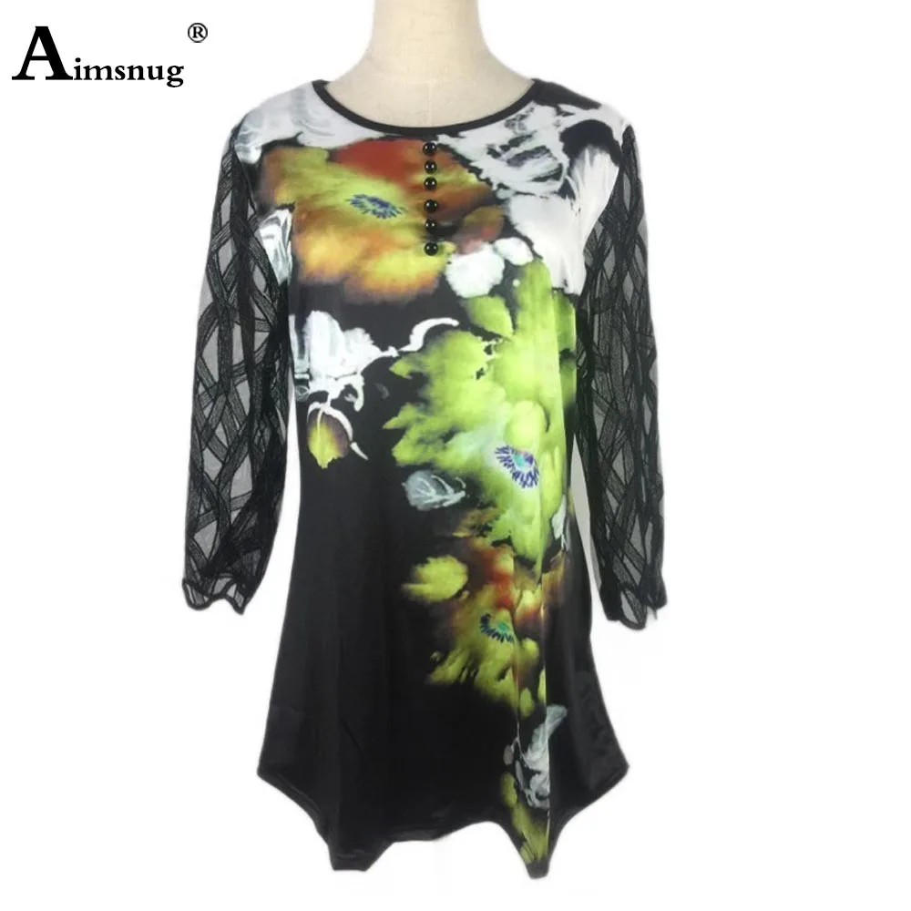 

2025 Women Latest Casual Boho T-Shirt Three-quarters Sleeve Vintage Flower Print Tops Womens Elegant Tunic Shirts Femme Clothing