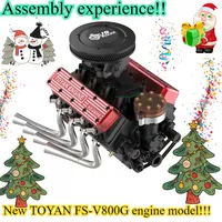 TOYAN FS-V800G Engine Model Full Metal Mechanical High Simulation Model Fuel Micro Mini Eight-cylinder Engine Model Toy Gift