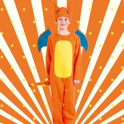 Pokémon Anime Children's Role Play Charizard and Charmander Cartoon Costume  Cos Party