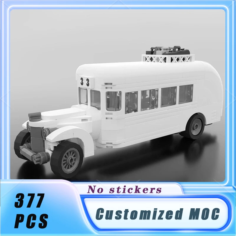 

Classical Vehicle MOC 1940s Bus Building Blocks Model Bricks Sets Assemble Display Children's Toys Gifts