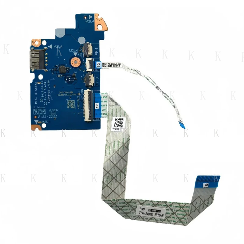 

C New USB Power Button IO Board For Dell Inspiron 14 5493 Vostro 3400 3401 053Y9J