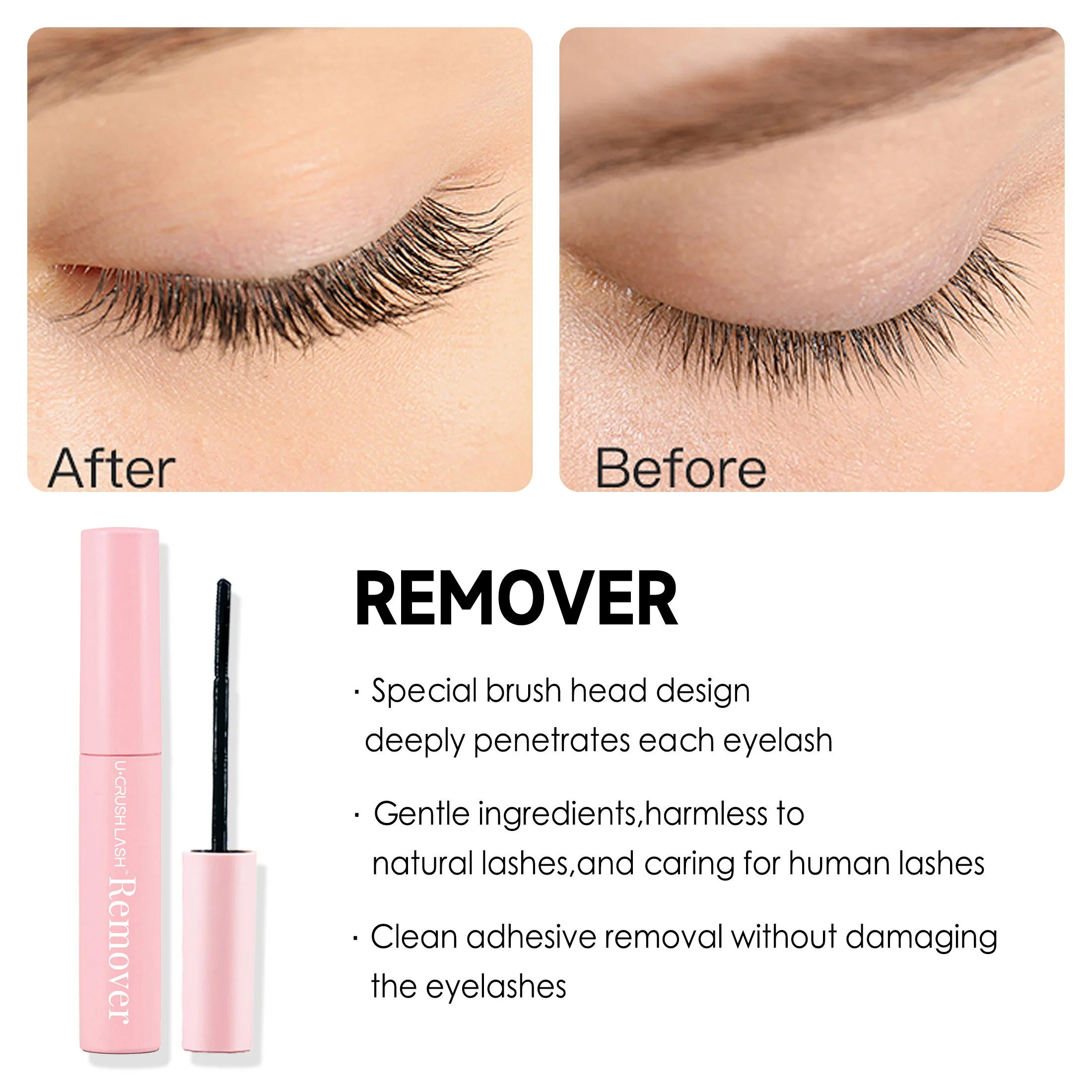 Lash Bunches Bond and Seal Eyelash Glue Remover Applicator Lash Clusters Eyelash Extensions Complete Kit DIY Makeup Set