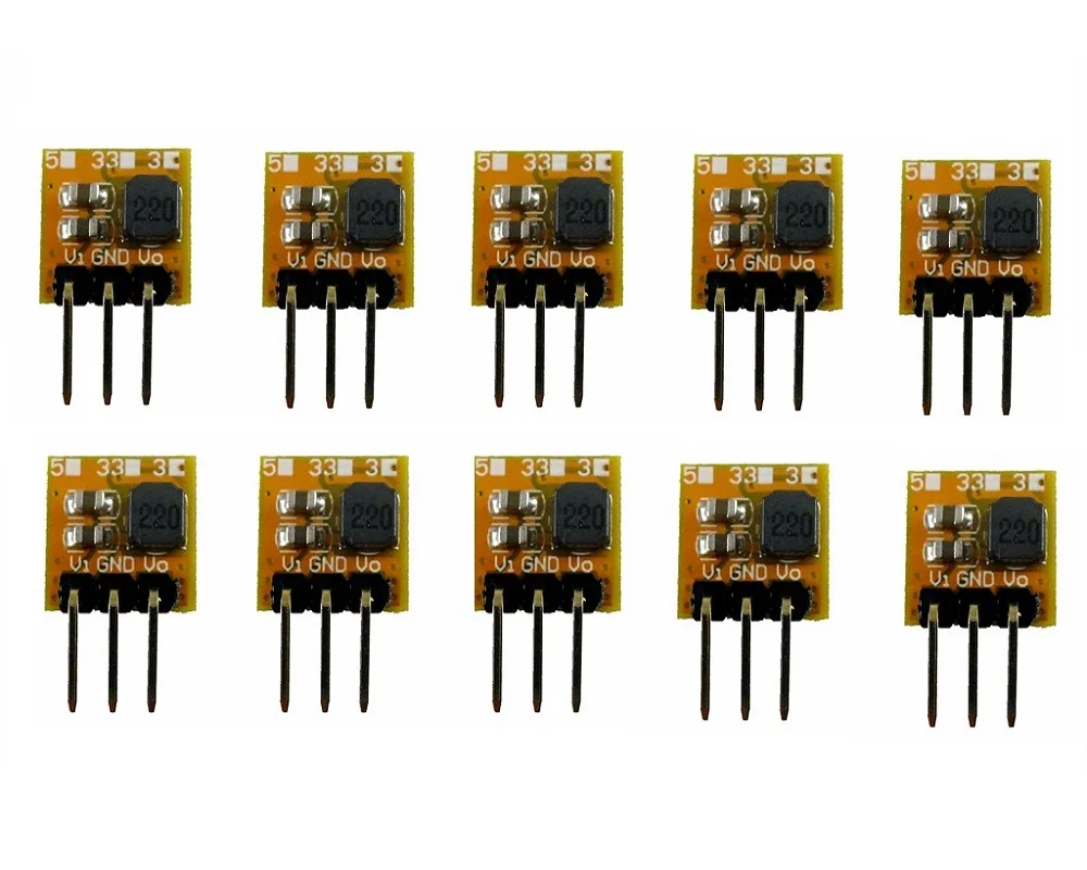 10PCS Mini 0.8-5V to 3V 3.3V 5V DC-DC Boost Converter Board Voltage Step-up Module DD0405MA