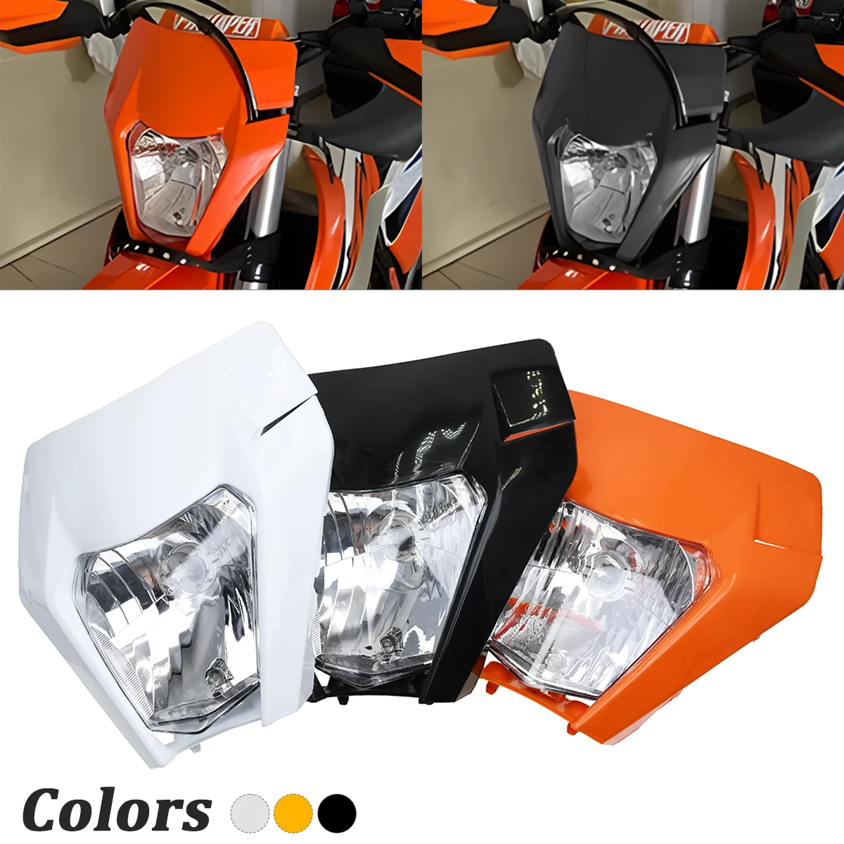 

Headlight Motorcycle Head Light Lamp For KTM EXC EXCF SXF SX XC XCW XCF XCFW 125-530 Universal Headlamp Dirt Pit Bike Supermoto