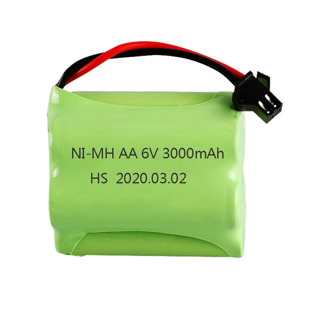 Ni-mh-bateria para brinquedos, 6 v, 3000mah, sm, brinquedo, carrinhos, robôs, barcos, armas, 5 * aa, 6 v, pacote de baterias, acessórios