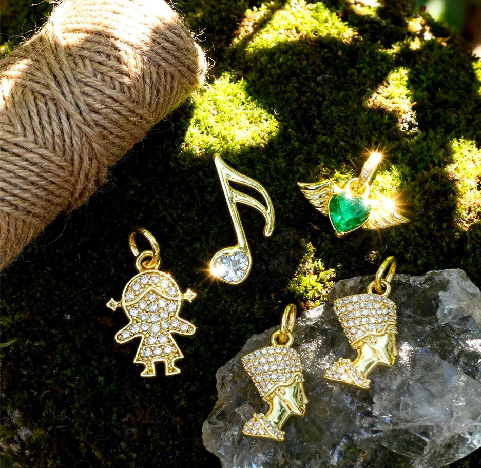 

2 шт. подвески для DIY ювелирные изделия для женщин и мужчин модное ожерелье браслет для девочек музыкальная нота крылатое сердце очаровательные аксессуары