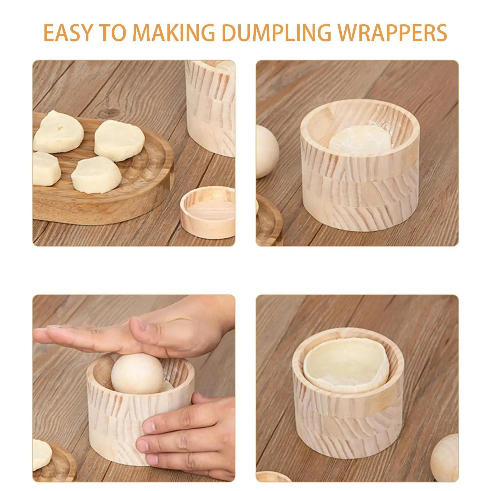 Wooden Dumpling Skin Maker Homemade Dough Wrapper Press Mold Kitchen Bakeware Dough Tool For Dumpling Pie Bun Pastry - view 6