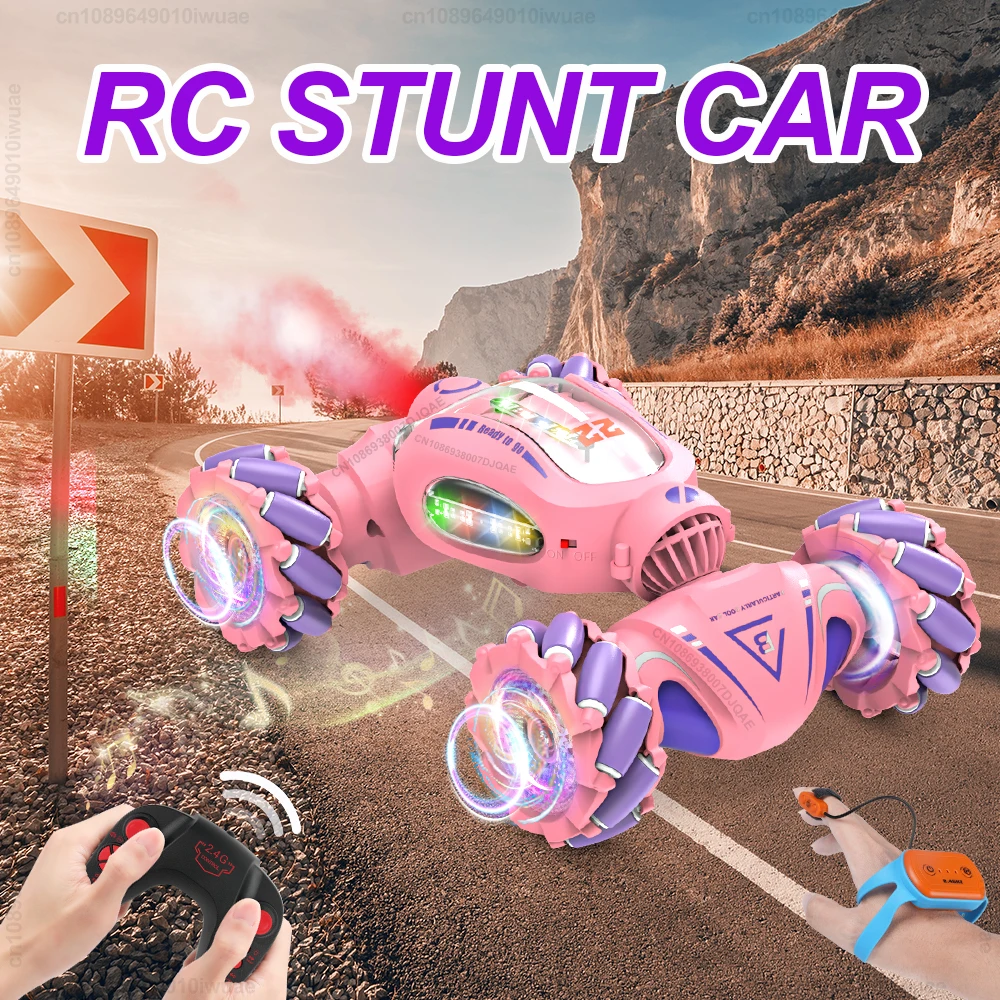 4WD 1:16 RC Stunt Car Children Double Sided Flip 2.4G Gesture Radio Remote Control Stunt Car RC Twist Drift Car Toys Kids Gifts