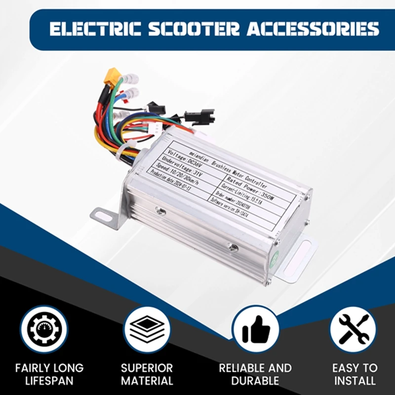 36V 350W Brushless Controller+Bluetooth Meter+Accelerator+Light+Handbrake+Cover Kit for M365/M365 Pro Scooter-AD23