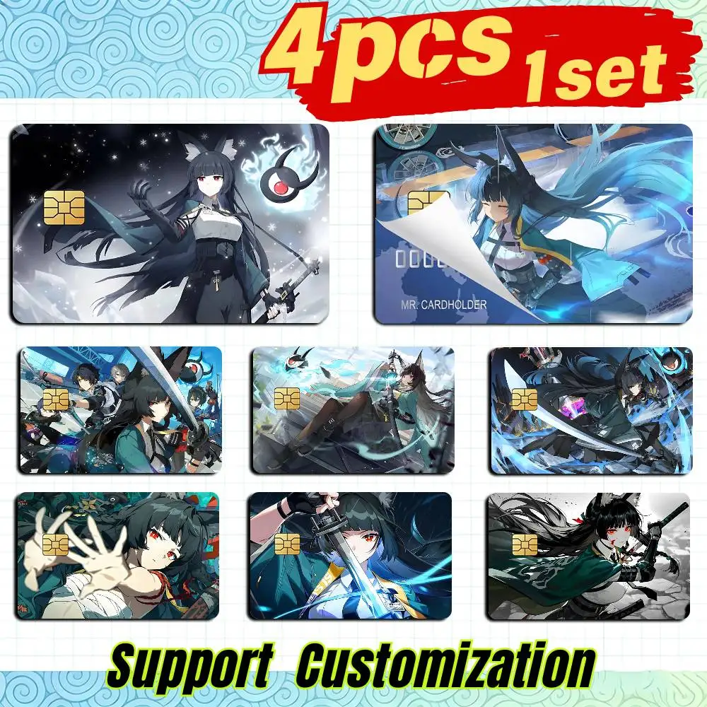 H-Hoshimi Miyabi Game Z-ZenlessZZ  Card Stickers for Bank Access Protective Waterproof Film Cover Sticker Gift