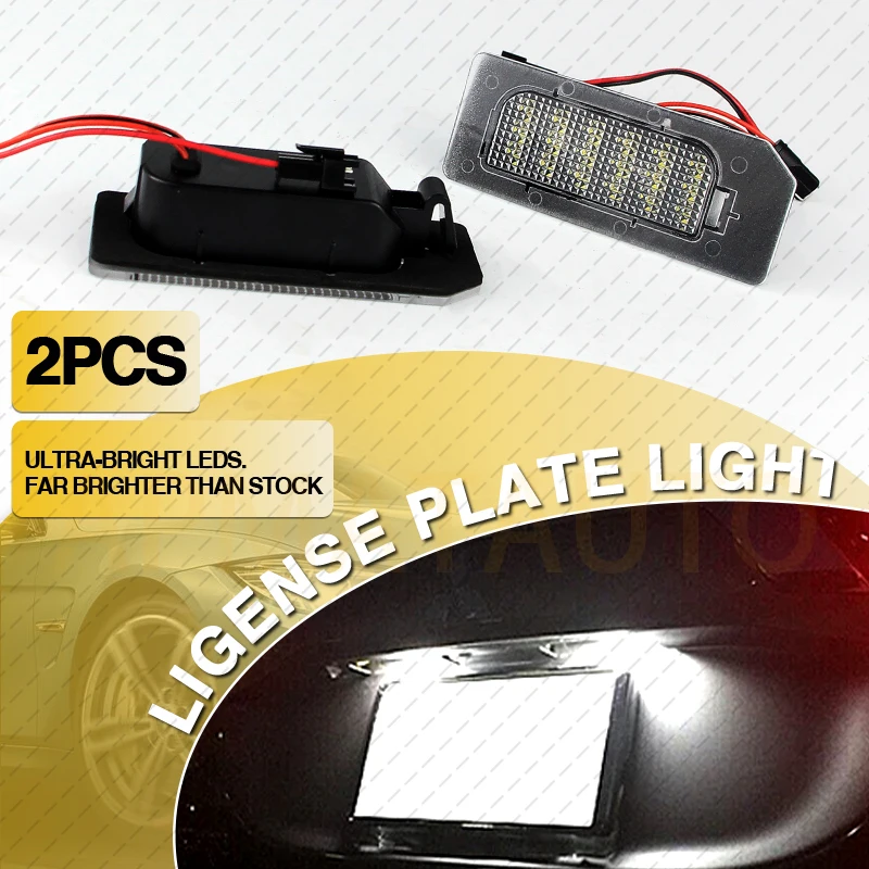 

2PCS Canbus LED License Number Plate Lights White For Mitsubishi Outlander Sport ASX RVR 2011-2020 Rear Tag Lamp Car Accessories