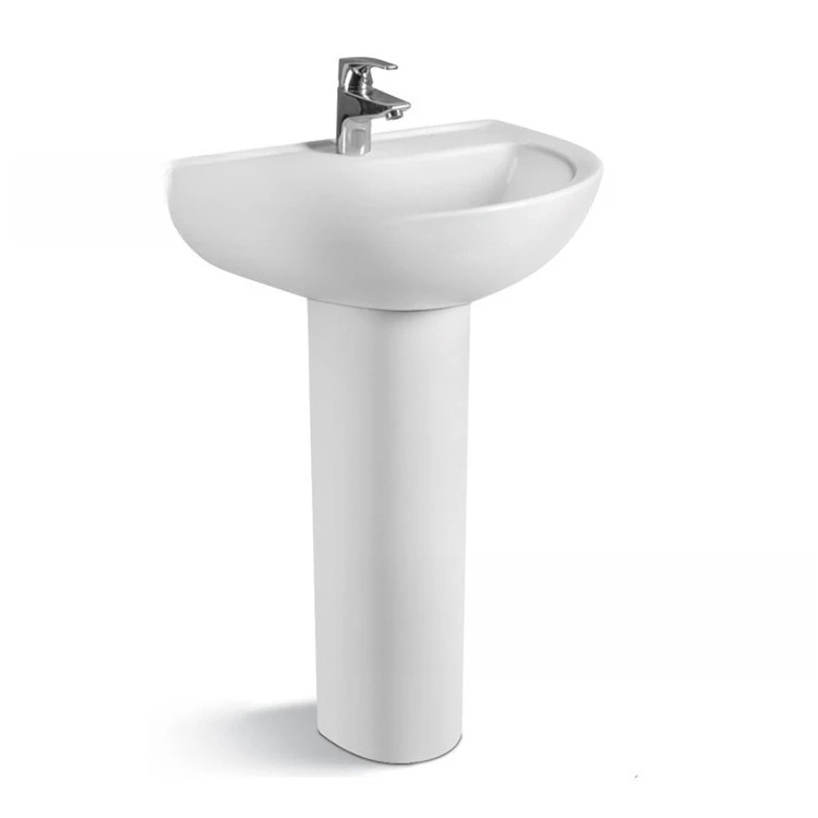 

High Quality split column basin ceramic wash basin rental house low price wholesale project basin