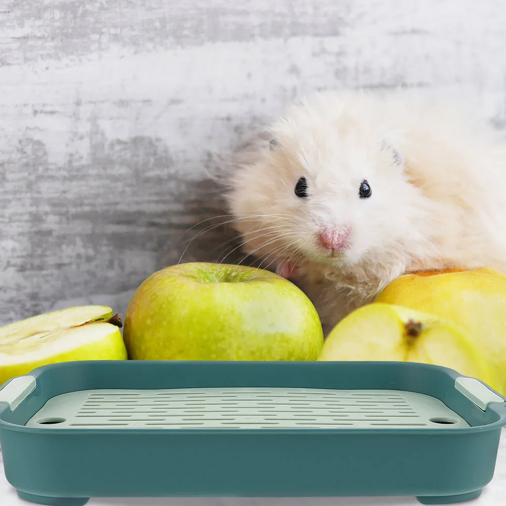 

2 Pcs Pet Litter Box Rabbit Toilet Indoor Bunny Small Pets Trainer Plastic Anti Fall Household Cleaning Supplies Rectangular