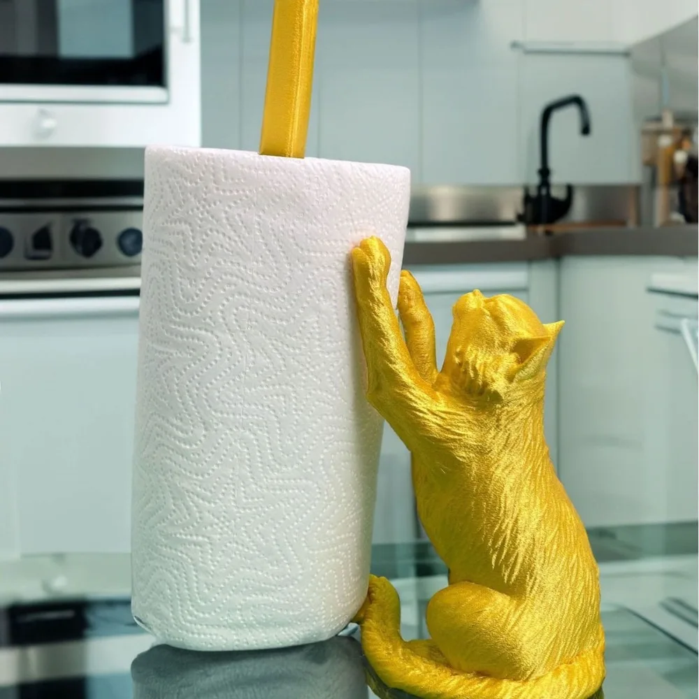 New Resin Cat Paper Towel Holder Tabletop Handmade Tissue Storage Rack Kitchen Supplies Napkin Freshness Film Holder Kitchen