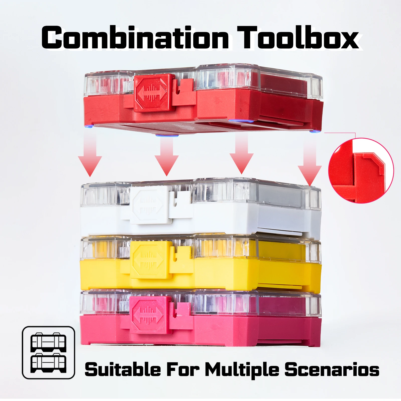 Geinxurn 25-teiliges Schlagschrauber-Bit-Set mit extremem Drehmoment, gemischte Bitspitzen mit mehreren Einsatz, Bithalter und Aufbewahrungskoffer