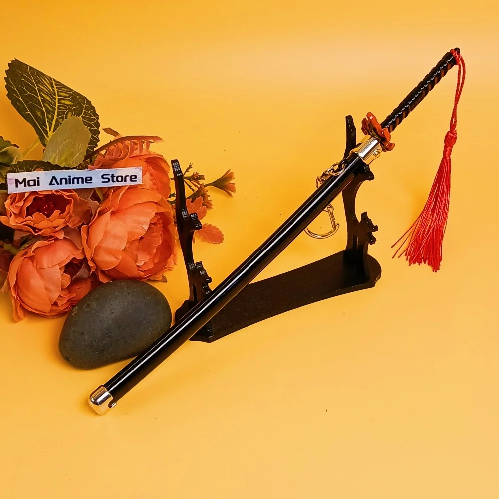 8.6인치 미니 카타나 소형 열쇠고리 피규어 소형 오리지널 사무라이 검 애니메이션 진짜 일본 카타나 금속 검 무딘 장난감 선물