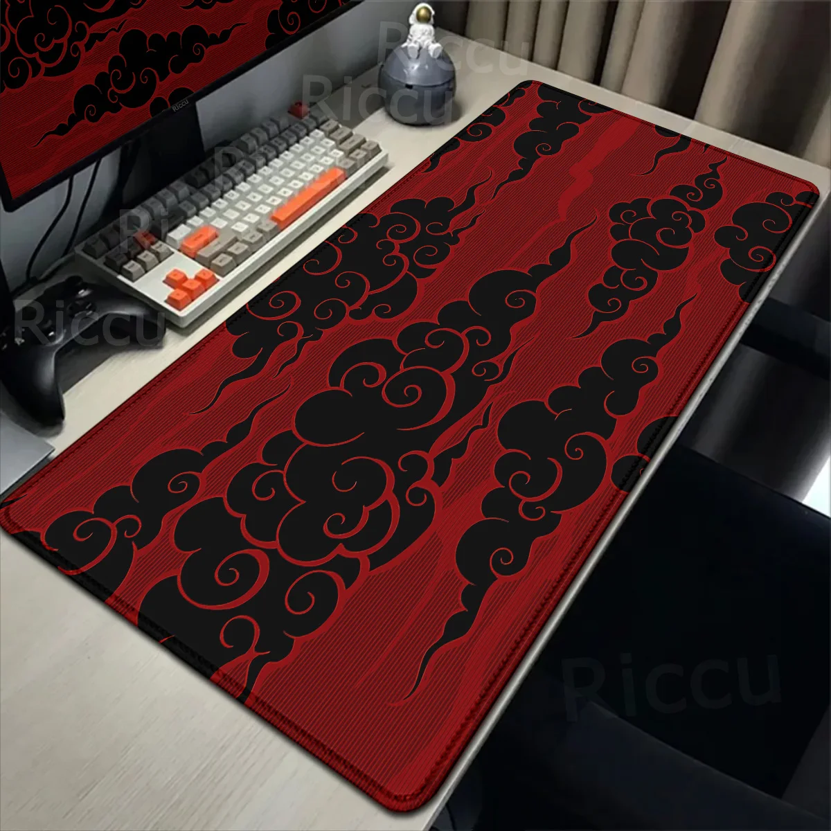 

Large Red Cloud Gamer Mousepad Natural Rubber Lock Edge Desk Mat Gaming Accessories Xxl Home Decoration Keyboard Tapis De Souris