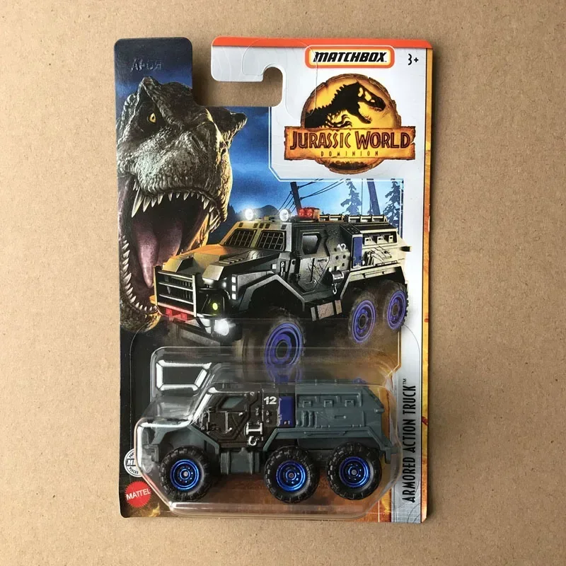 Mattel-coche Matchbox Original de aleación para niños, serie Jurassic World, Hummer Benz, vehículo de juguete de colección, regalo para niños, 1/64