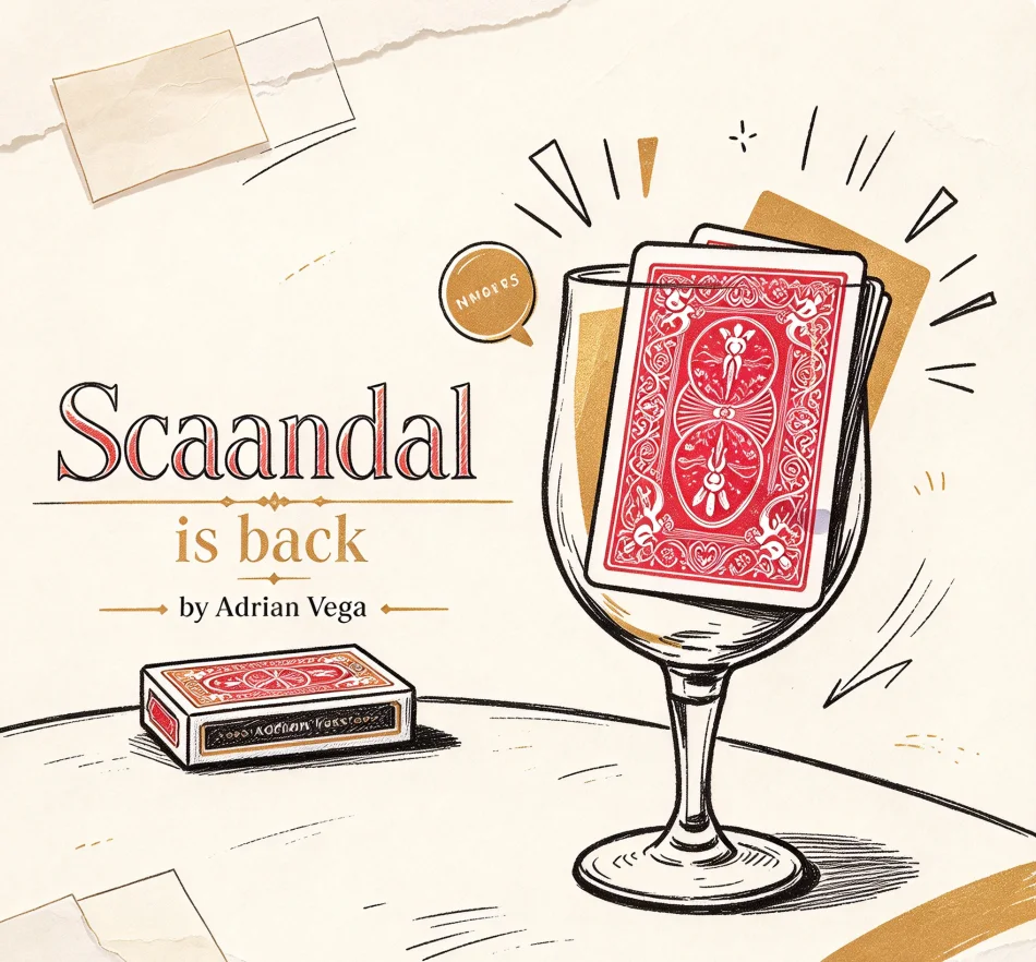 Scaandal Is Back By Adrian Vega CAAN Card At Any Number Magic Tricks Close Up Magic Gimmick Fun Professional Card Magic Props