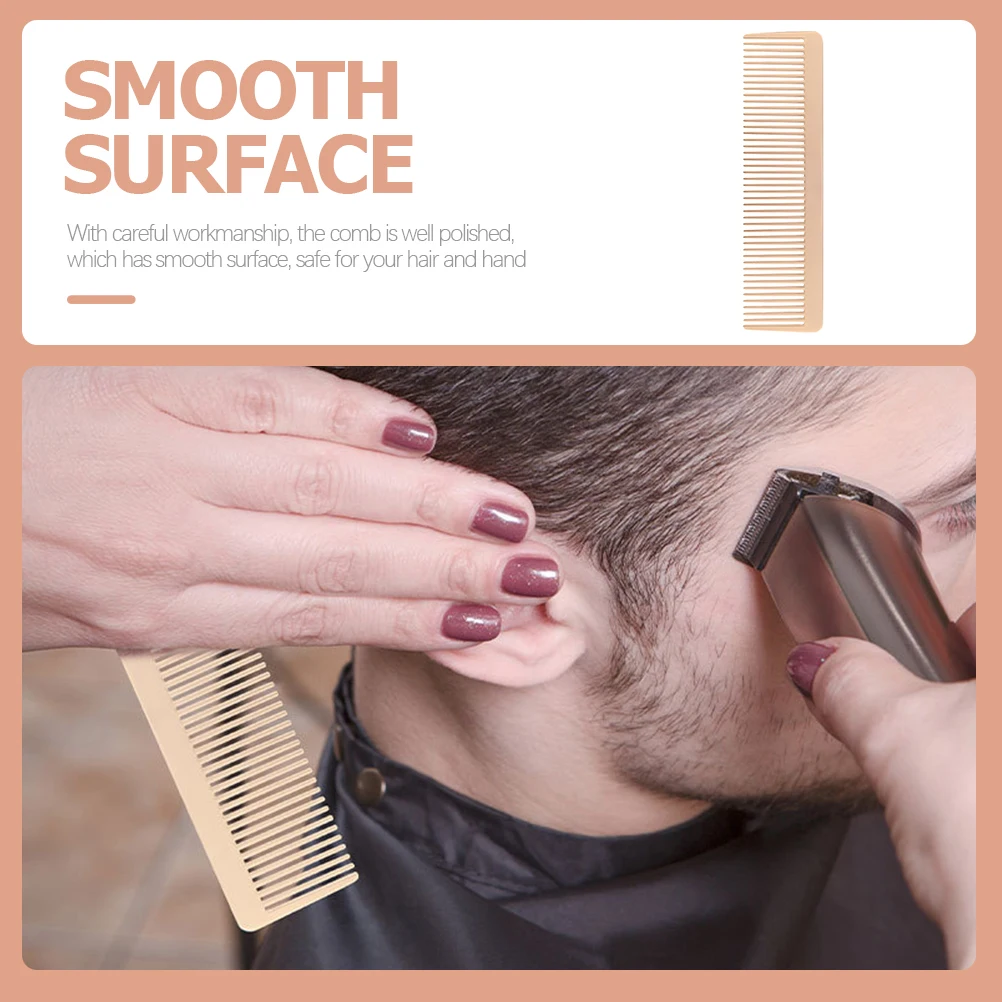 

Metal Beard Comb Zinc Alloy Hairdressing Tool for Haircut Styling Wet Or Dry Hair Anti Static Smooth Polished Finish Lightweight