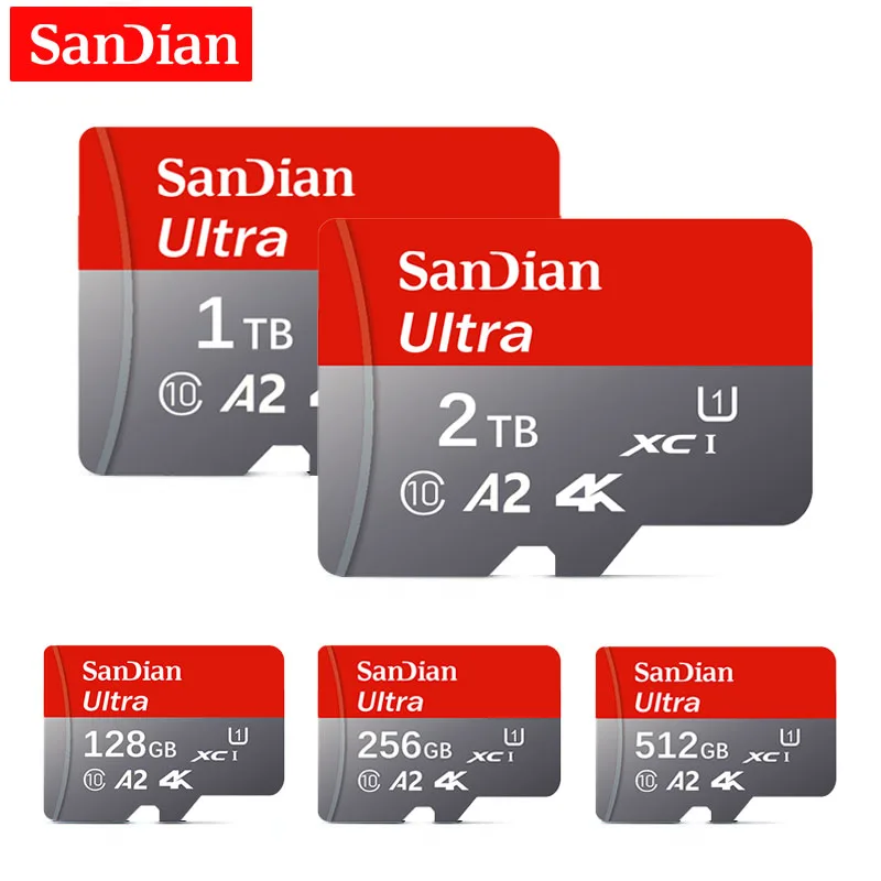 Cartão Micro TF SD para Nintendo Switch, Flash Card, Cartão de memória original, Cartão SD Class10, 128 GB, 256 GB, 512GB, 1TB, 2TB