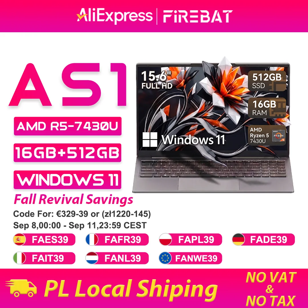 Portátil Firebat AS1 Ryzen 5 15.6"