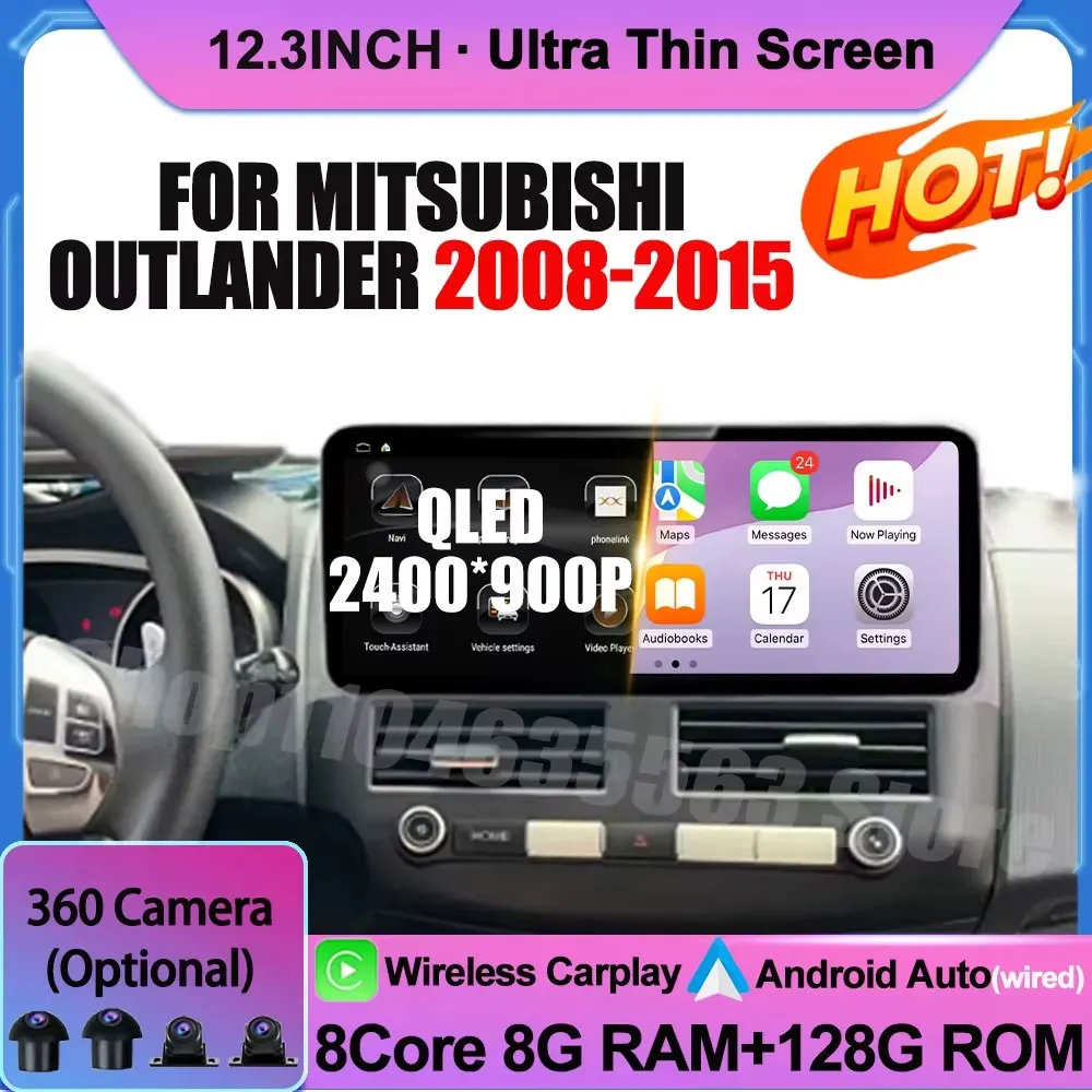 

Android 14 Car Radio for Mitsubishi Outlander 2008 2009-2015 Multimedia Player Stereo Navigation GPS QLED Screen Bluetooth Tools
