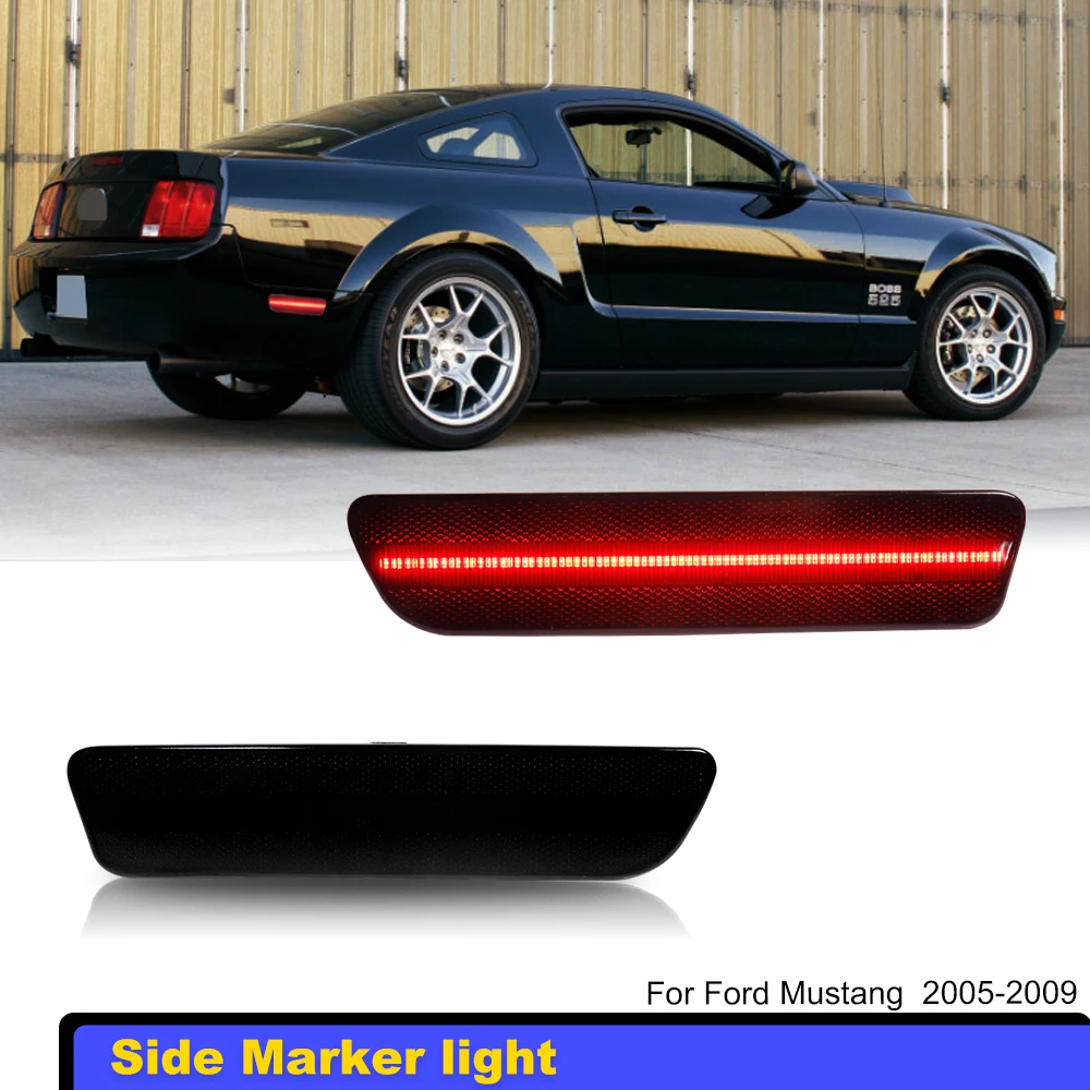

Для Ford Mustang 2005 2006 2007 2008 2009 светодиодные отражатели боковых крыльев, парковочные фонари, красные фонари заднего бокового крыла
