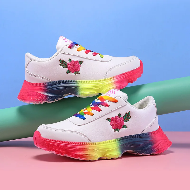 

Kids'Casual Shoes Sneakers PU Leather Cartoon Spring Shoes For Children Thick Bottom Anti-slip Black White Shoes Size 35-40