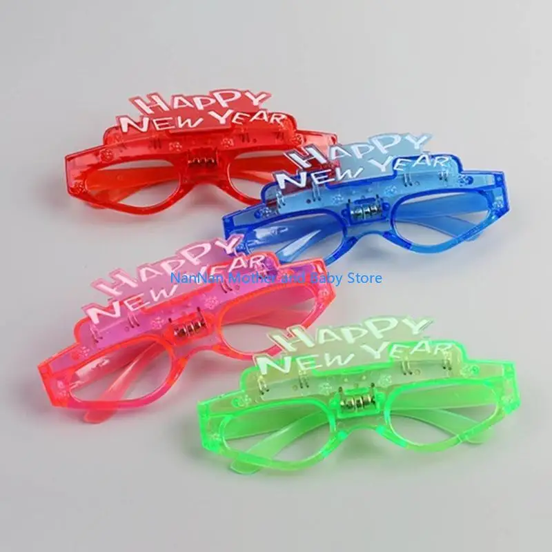 LED New Year Glasses Carnival Crannival Classes Propography Propin for البالغين المراهقين