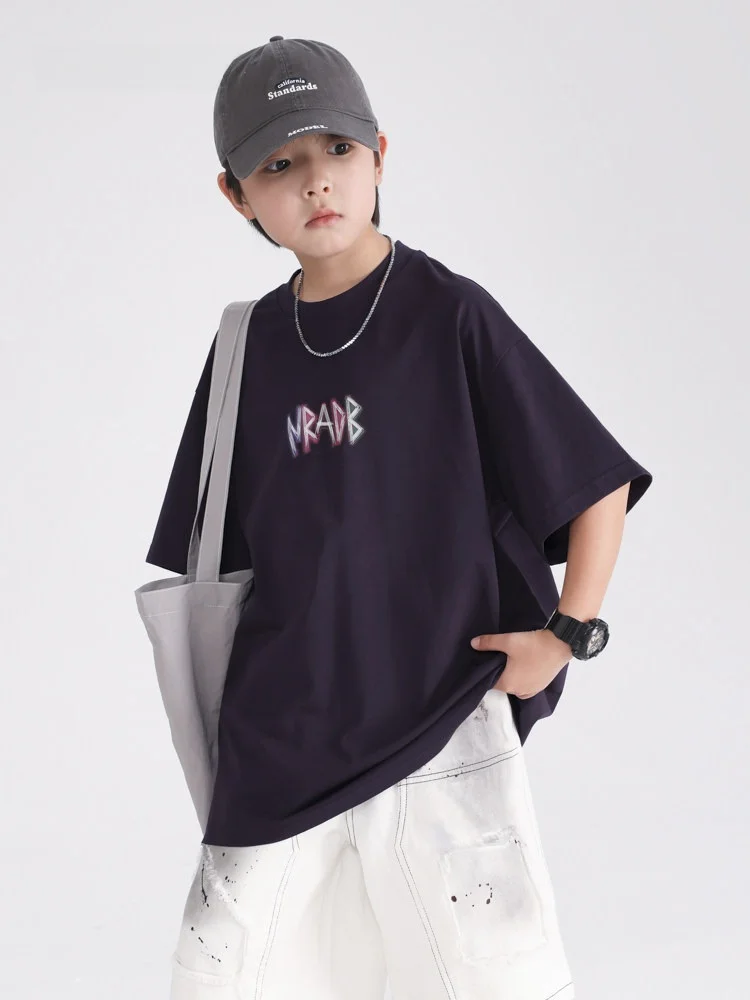 anky-ice-cool-t-shirt-d'ete-fin-a-manches-courtes-pour-garcons-haut-pour-enfants-style-coreen-coupe-ample-melange-coton-et-polyester