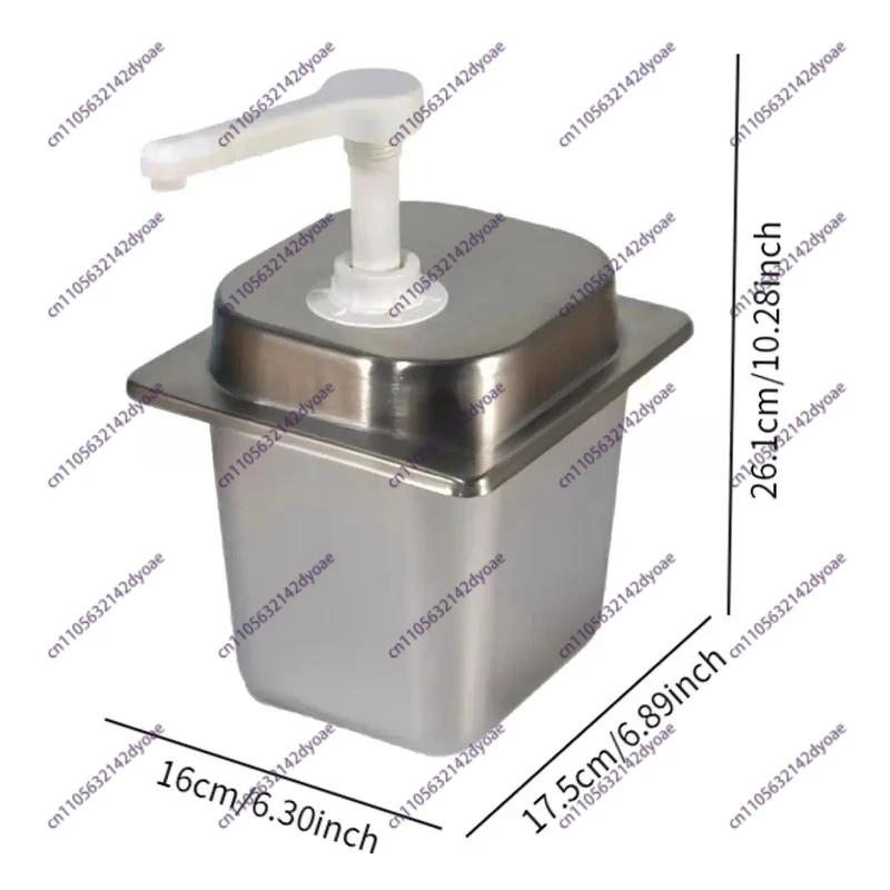 Suitable for 2.3L Manual Salad Stainless Steel Detachable Ketchup Sauce  Bar Home Restaurant KitchenCondiment Pump